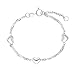 Amor Armband 925 Sterling Silber Mädchen Kinder Armschmuck, 12+2 cm, Silber, Herz, Kommt in Schmuck Geschenk Box, 9211364