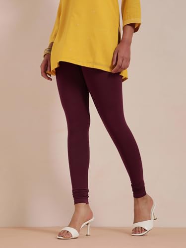 Image of TWIN BIRDS Tailored Cut and Classic Fit Super Stretchable Elastane Fabric Churidar Leggings for Women