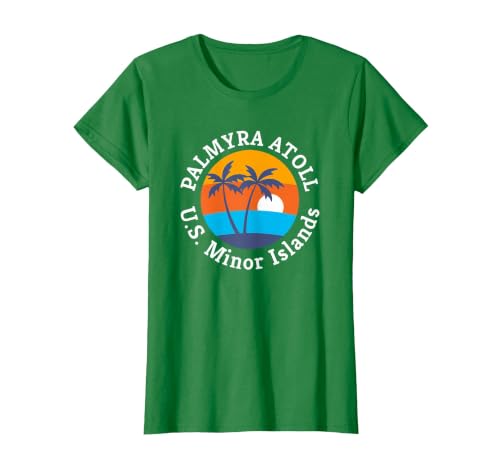 Palmyra Atoll Beach U.S. Minor Islands Summer Vacation T-Shirt, Women, Kelly Green, Small