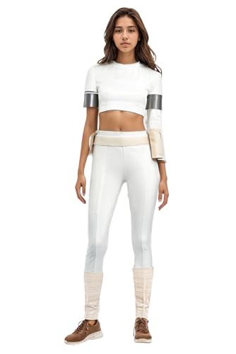 eioaner Womens Cosplay Costume Queen White Dress Suits Full Set Outfits Halloween Costume Adults