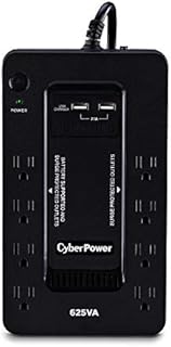 CyberPower ST625U Standby UPS System, 625VA/360W, 8 Outlets, 2 USB Charging Ports, Compact