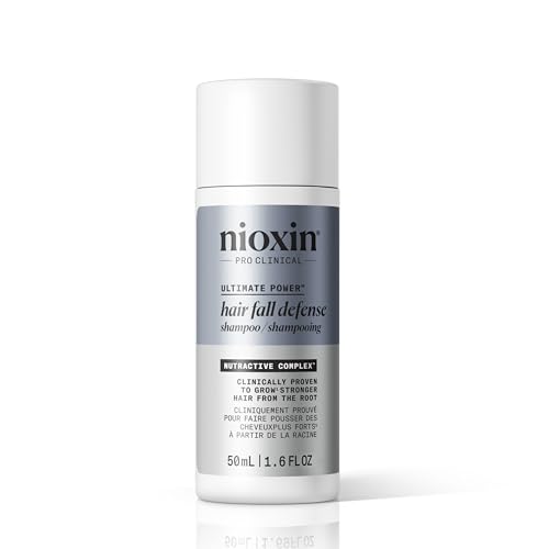 Nioxin Hair Fall Defense Ultimate Power Shampoo | Visibly Less Hair Loss | For Thicker and Stronger Hair | 1.6 Fl Oz | 50mL
