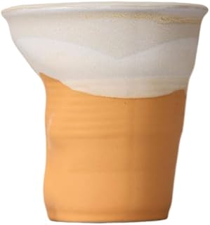 Premium Boutique Luxury Handmade Origami Shape Coffee Mug Fashion Beautiful Expresso Tea Cups (Orange Origami Shape Cup)
