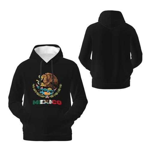 Proud To Be Mexican American Mexico USA Flag Men's Fleece Hoodies Hooded4