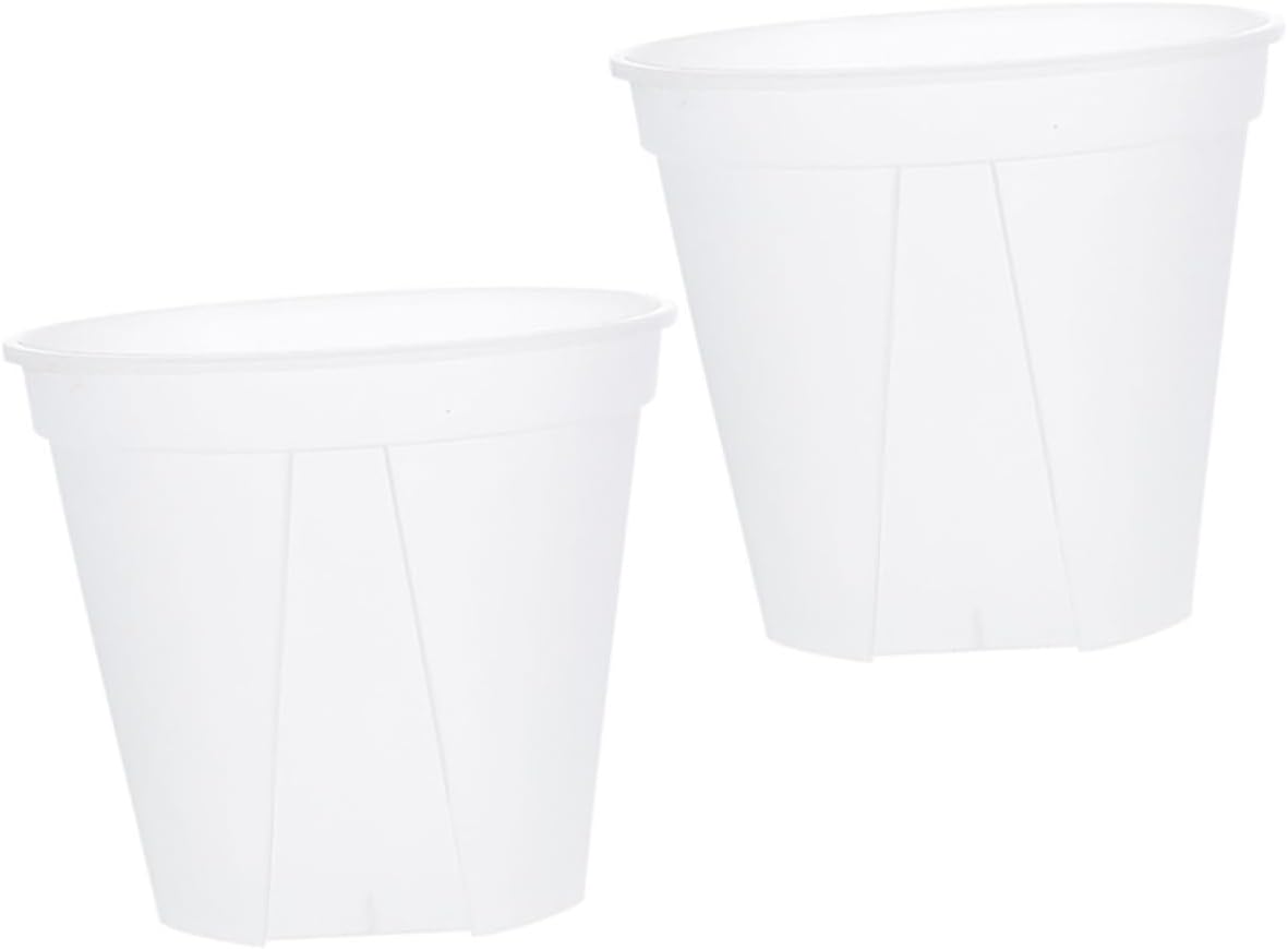 SUPVOX Indoor Garden Planter 2 Pack Plastic Plant Pots Drainage Nursery Pots for Succulents Cactus and Small Plants