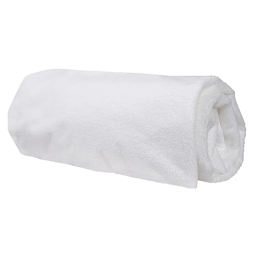 roba Protector de Colchón para Bebé - 40 x 90 cm a 45 x 90 cm - safe asleep® - Transpirable y Resistente a la Humedad - Algodón Rizo - Blanco