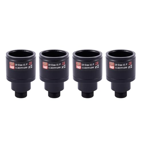 Geuxe 4X HD CCTV Lens 3.0MP M12 2.8-12mm Varifocal CCTV IR HD Lens,F1.4,Manual Focus Zoom