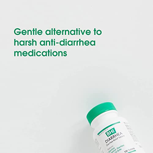 Bhi Diarrhea Relief Fast-Acting Natural Remedy For Mild Diarrhea - 8 Soothing Homeopathic Actives Help Calm Stomach Pain, Gas, Indigestion, Cramps & Bloating For Women & Men - 100 Tablets #TOP6