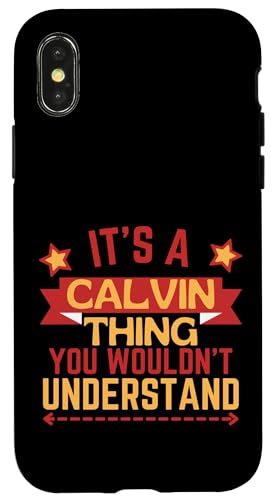 Calvin Name �ʔ����M�t�g �J���o���p �X�}�z�P�[�X iPhone X/XS �p