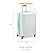 DELSEY PARIS Christine Expandable Luggage, fashionable and Unique, Glossy Exterior with 360 Spinner Wheels, Lockable Telescoping Handle, Men and Women, White with Teal Trim, Large Check-In 28-Inch