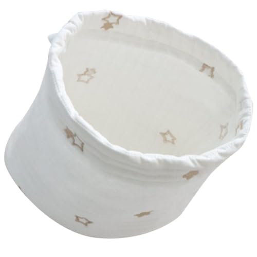 SOIMISS Bolsa Colgante de Algodón Blanco para Cuna, Organizador de Pañales y Juguetes Función para Evitar Pérdidas y Mantener Orden Habitación del Ñiño