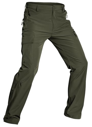 Wespornow Men's Hiking Pants: Breathable Quick-Dry Lightweight Water-Resistant for Fishing Camping...