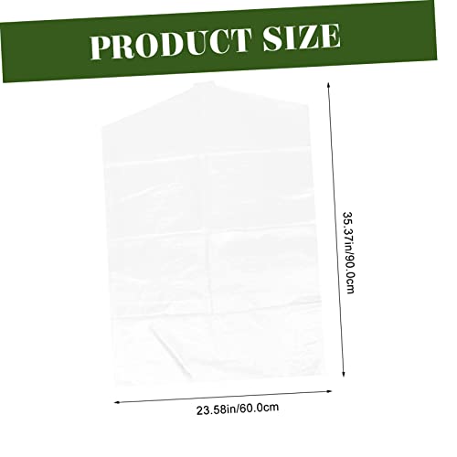 10-Piece Garment Covers Waterproof Clothing Bags Sturdy Plastic Dry Cleaning Pouches for Suits and Dresses for Closet Storage2