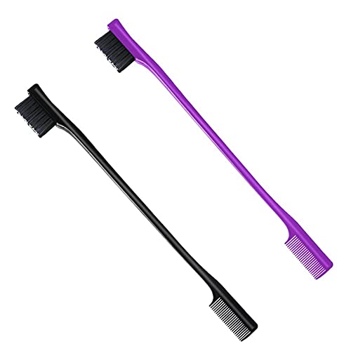 Brosse de Bord de Cheveux, 2 Pcs Brosse À Cheveux Double Face De Contrôle, 2 en 1 Brosse de Contrôle de Bord de Cheveux, Double Face Brosses Coiffeurs