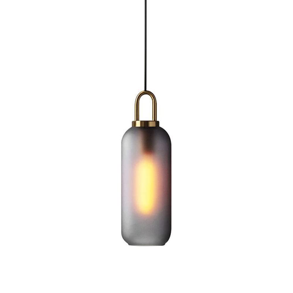 Suspension luminaire en verre gris réglable pour éclairer votre îlot de cuisine