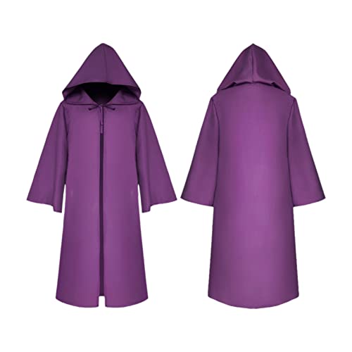 Irishom Cape à Capuche d'halloween Déguisement de Sorcière pour Adulte Enfant Unisexe Cape Rôle Cosplay Longue Cape Costumes Gothiques Outwear Solide Cape Médiévale Halloween Party Prop Bal Masqué Cover