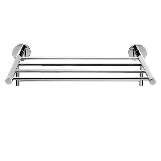 Jackwal, 24006476, Porta Toalha de Banho Toalheiro 55 cm Suporte com Prateleira, cor Cromado, Latão Cromado