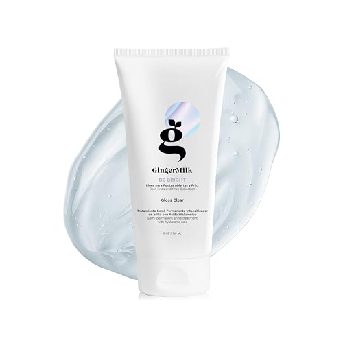 Ginger Milk Hair Gloss Clear Shine and Color-Enhancing Treatment with Hyaluronic Acid, Semi-Permanent Color for Dull & Dry Hair Sulfate Free | BE BRIGHT 5 Fl Oz | 150 ml