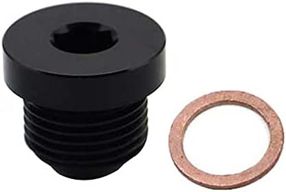 Magnetic Engine Oil Drain Plug for Porsche 911 986 996 997 Boxster Cayman Cayenne,Billet Aluminum 18x1.5M DKEKE Color Black