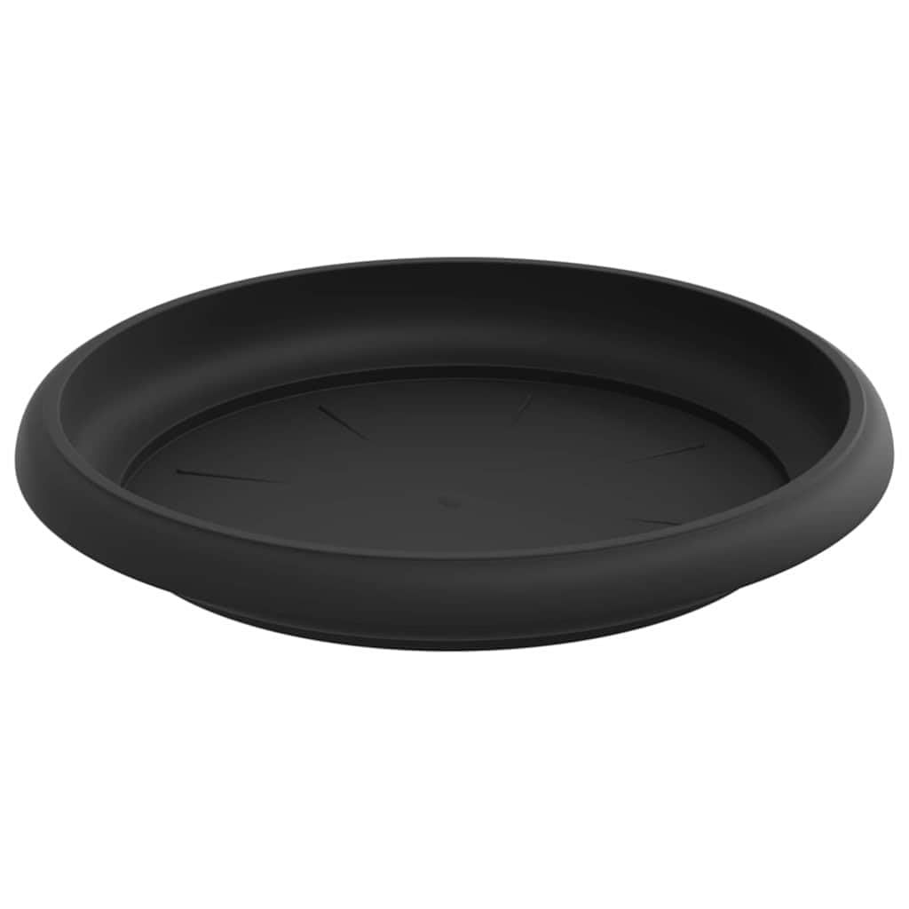 Blumentöpfe 24 Stück Schwarz Ø 12,5 x 10 cm Kunststoff Pflanzgefäße Balkon Garten Zimmer Indoor Outdoor Pflanztöpfe mit Ablauflöchern und modernem Design für Pflanzenpflege