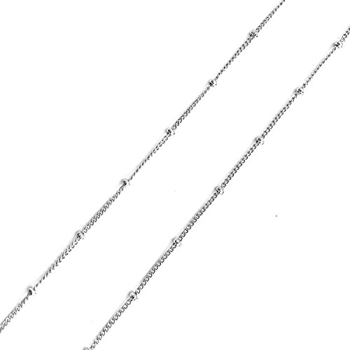 Amkaka Minimalist Sterling Silver Choker Necklace Thin Bead Ball Necklace4