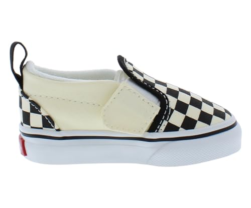 Vans Vans Toddler's Slip On V, (Checkerboard) Bkack/Off White, Size 2 Toddler
