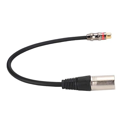 RCA Hona Till XLR manliga Kablar, 11,8 tums Optisk Kabel med Zinklegeringshölje, RCA Till XLR ljudadapterkablar, för Effektförstärkare, Hörlursförstärkare, HiFi spelare