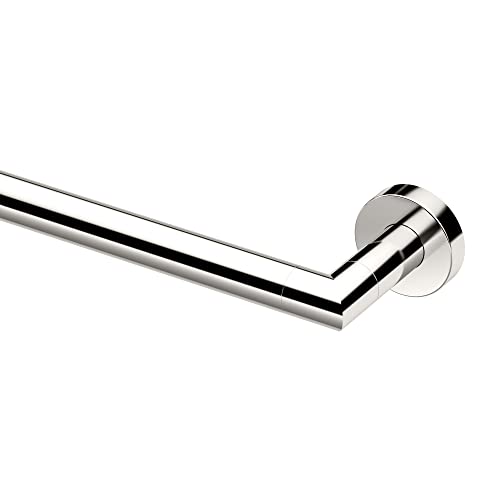 Image of Gatco 4310 Glam Single Towel Bar, 24 Inch, Polished Nickel | Wall Mounted Bathroom Towel Holder, Total Length 26 inch