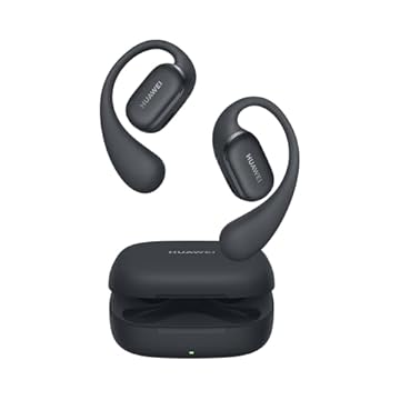 Fone de Ouvido Sem Fio, HUAWEI FreeArc, 140° Design Triangular para Ajuste Seguro, Som Impecável, Resistência à água IP57, Compatível com iOS, Android e Windows, Preto