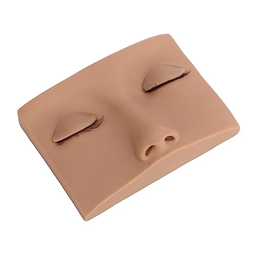 Eyelash Extension Mannequin, 3 works Reusable Eyelash Dummy Eyelid for Salon (Light Brown) - Image 3