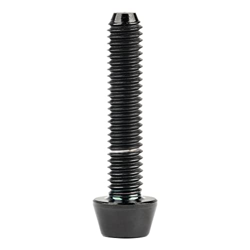 Image of Titanium Ti DIN912 M4 8 10 12 15 20mm Tapered Head Hex Bolts Bicycle Screws Pack of 6 (Black, M4x20mm)