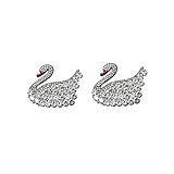 2 Pieces Swan Simulated Diamond Patch Hand Stitched DIY Costume Hat Bag Wrap Patch