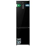 Cecotec Kühl-Gefrier-Kombination Bolero CoolMarket Combi 405 WL Elite Black Glass A. 405 L Max Inside, Energieklasse A, Höhe 199 cm, Breite 59,2 cm, Fresh Flex, Total NoFrost, Fast Cooling