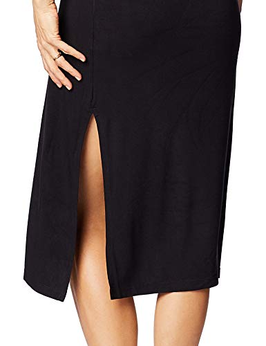 Camisola Longa com Fendas, Calvin Klein, Feminino, Preto, M