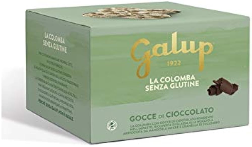 Galup, colomba gran gocce di cioccolato, senza glutine in confezione 400 gr ,artigianale