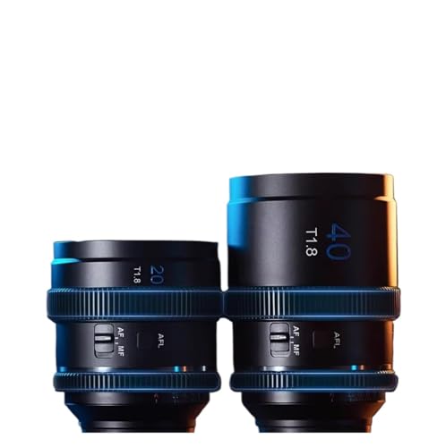 Objectif vidéo SIRUI AF 20 mm/40 mm T1.8 1,33X à Ouverture Variable et Grand Format, autofocus, Demi-Format(Blue)