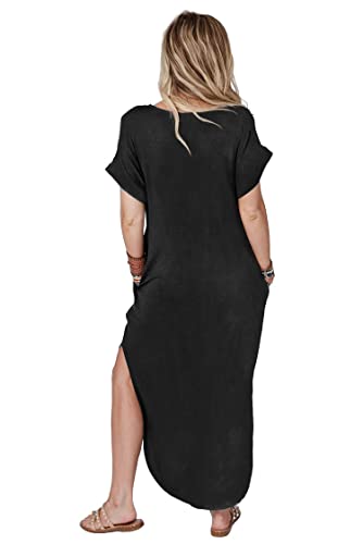 Image of Good Vibes Rainbow Graphic Dress Womens Sleeveless Pocket Maxi Dress Hawaiian Beach Tank Dress