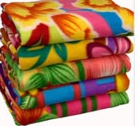 PPS Printed Wool-Fleece Blankets, Full-Length, Single-Bed, Pack of 5