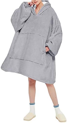 YBENLOVER Women Oversized Sherpa Hoodie Blanket Sweatshirt Giant Hoody Warm Pullover