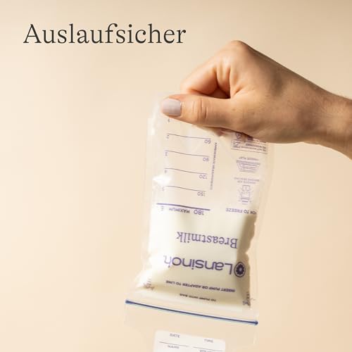 Lansinoh Muttermilchbeutel - 25 Stück - zum sicheren Aufbewahren und Einfrieren von Muttermilch - hygienisch & platzsparend
