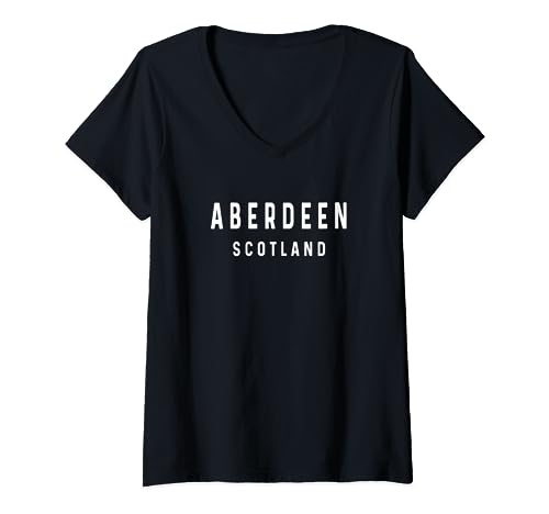 Aberdeen Écosse - Voyage Voyage Vacances T-Shirt avec Col en V
