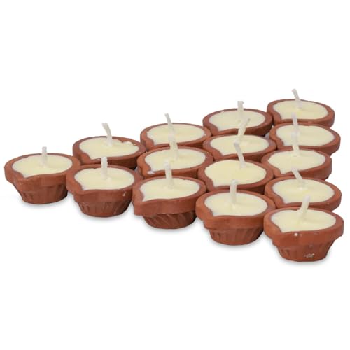 Image of Welburn Veda&Co Pure Cow Ghee Diya 90 pcs for Puja & Diwali Decoration | Upto 50-55 Burn time | Smoke Free | Diyas for Pooja Havans & Religious Rituals,Festivals | Ready to use
