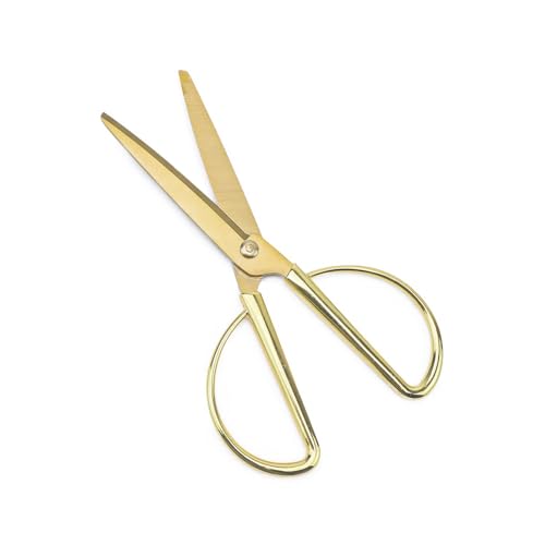 NatSumeBasics 6.5 Vintage Gold Craft Scissors Sharp Stainless Steel Professional Tailor Shears for Cutting Fabric Leather Sewing & DIY Crafts
