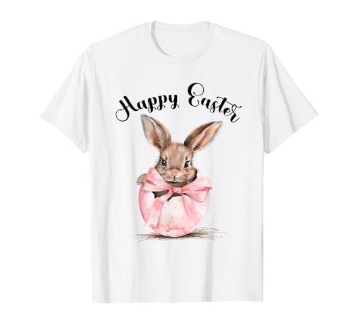 Coniglietto pasquale Costume di Pasqua Shell Egg Hunt Happy Easter Maglietta