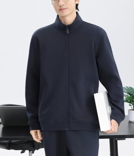 Mens Zip Up Hoodies Full-zip Sweatshirts Unisex Long Sleeve Jackets with Pocket Trendy Winter Hoodie Jackets3