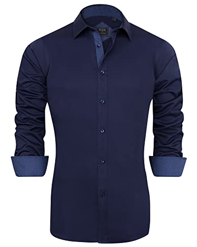 J.VER Mens Casual Long Sleeve Stretch Dress Shirt Wrinkle-Free Regular Fit Button Down Shirts product thumbnail 13