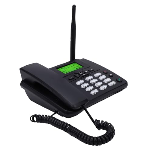 Téléphone fixe sans fil GSM Jectse avec écran 2,4 pouces et radio FM pour bureau