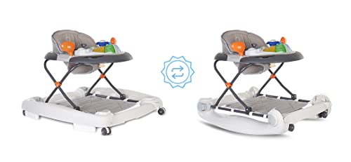 sun baby Looplerhulp vanaf 6 maanden, in loophulp hoogte verstelbaar, loopwagen, baby walker (Grijs) - Afbeelding 3