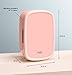 Cooluli Beauty 12L Makeup Fridge - Pink Mini Fridge for Skin Care Accessories, Cosmetics and Facial Masks Storage - Interior LED Lights - for Women & Teen Girls Room