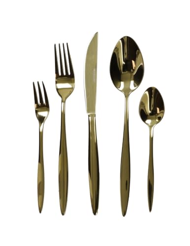 SET POSATE STRETCH GOLD 20 PZ INOX Brandani 51099